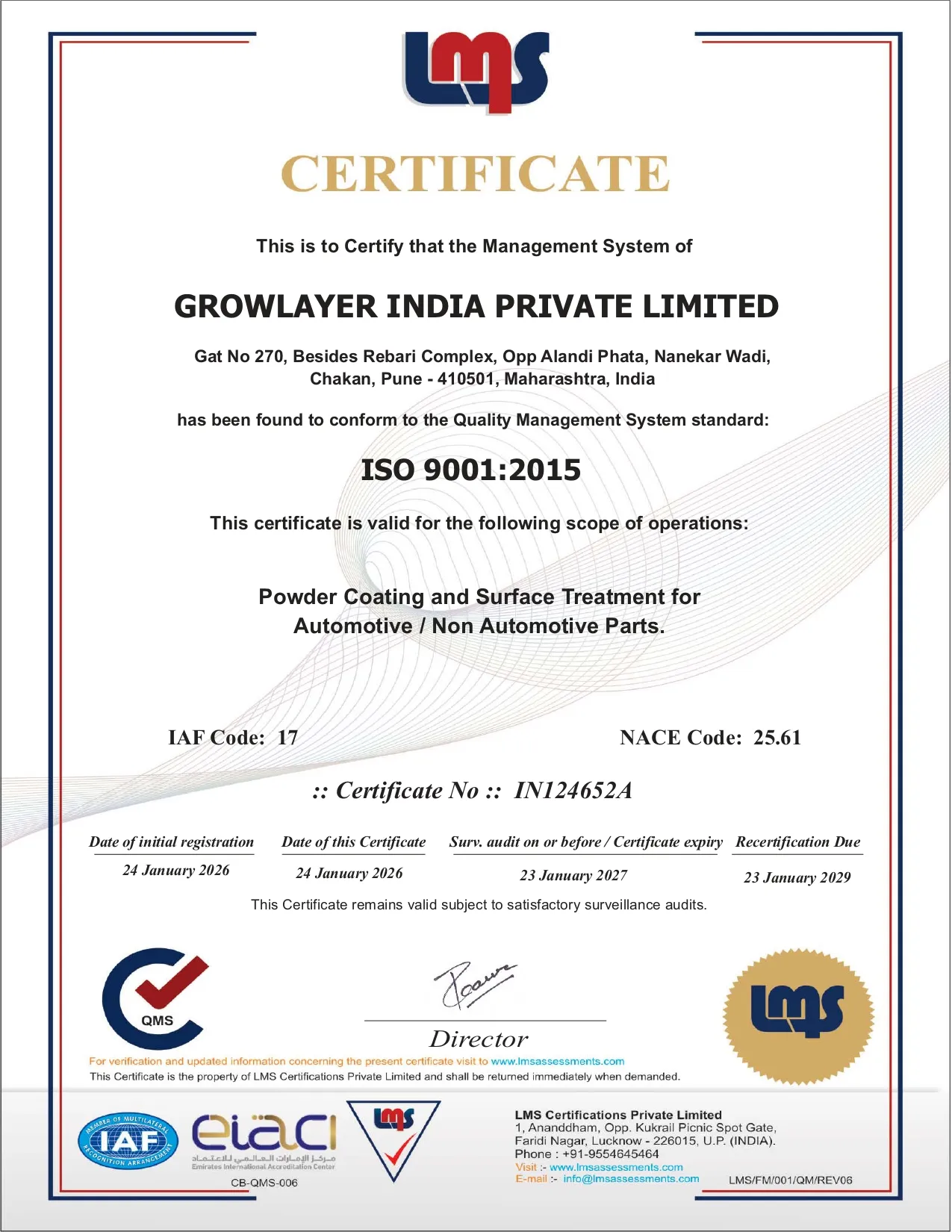 Certificate preview